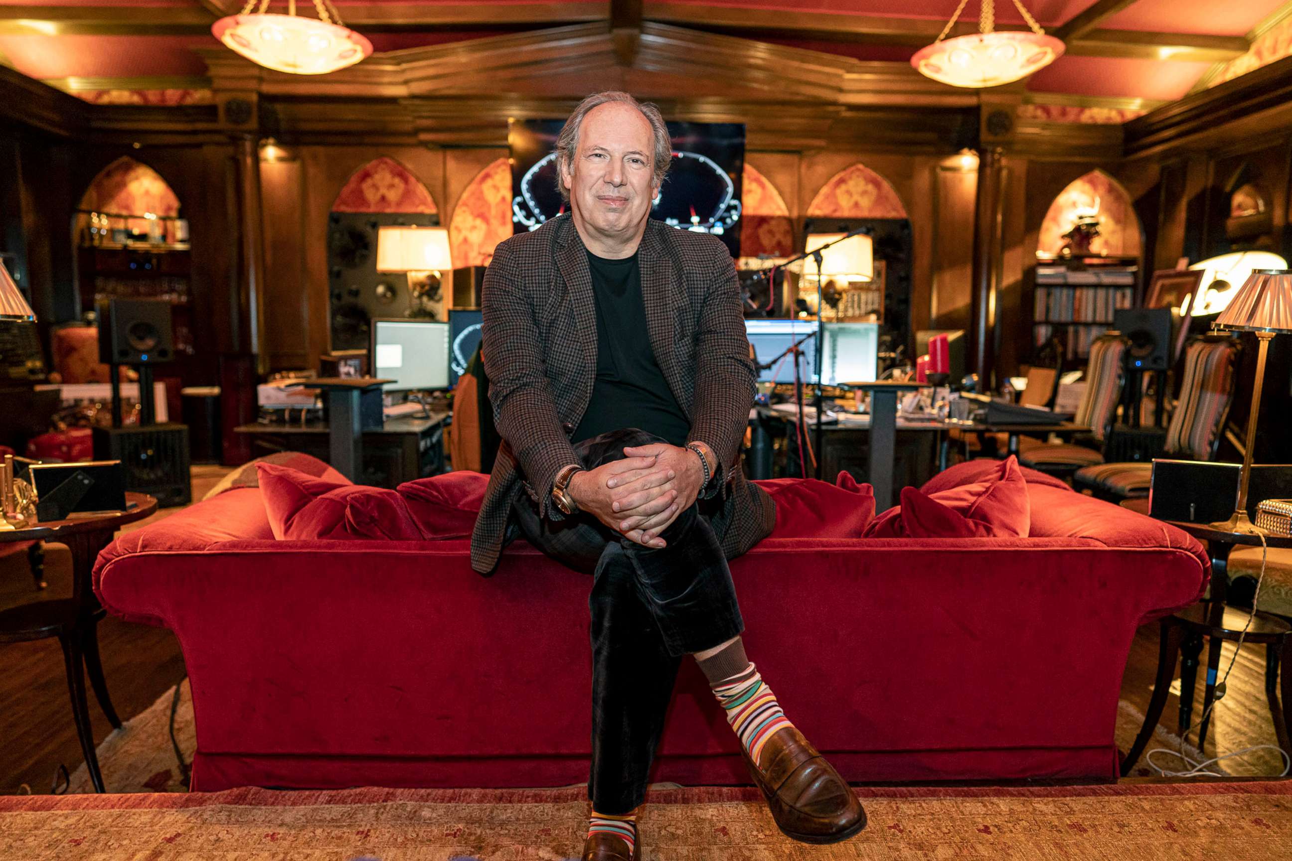 PHOTO: Renowned music composer Hans Zimmer in his Los Angeles recording studio.