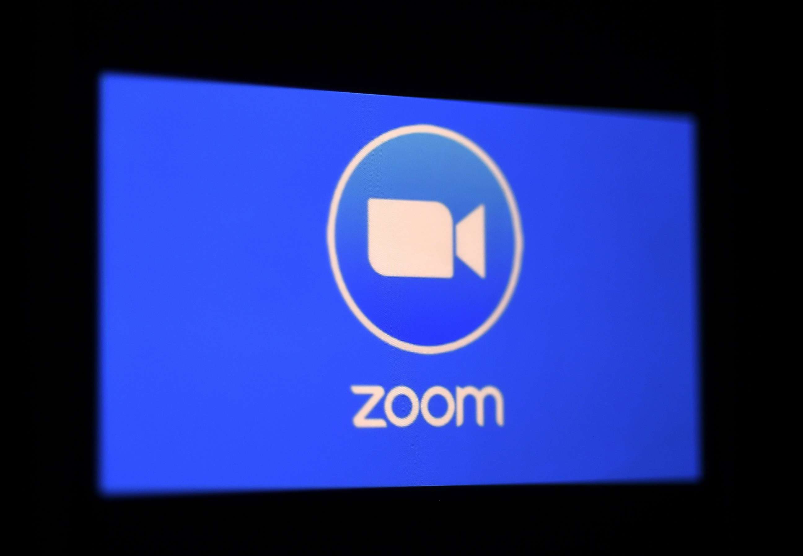 PHOTO: In this photo illustration a Zoom App logo is displayed on a smartphone, March 30, 2020, in Arlington, Virginia.