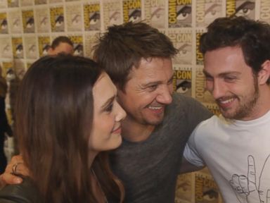 VIDEO: After the Panel: Elizabeth Olsen & Aaron Taylor-Johnson on Being Avengers Newbies at Comic-Con 2014