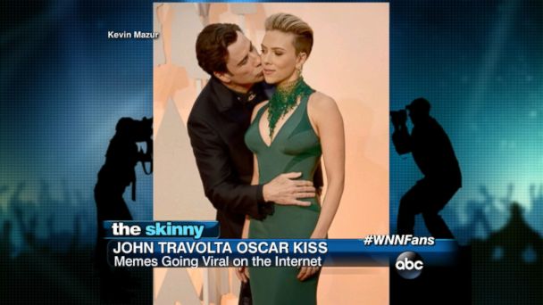 Video John Travoltas Oscars Kiss Encounter Abc News 7358