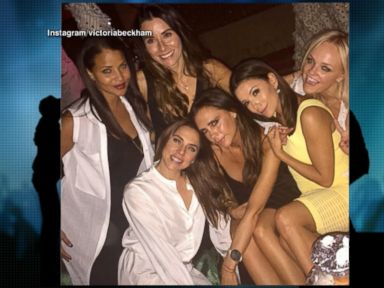 VIDEO: Actress Eva Longoria also joined the women for a celebration of Beckham's birthday milestone.