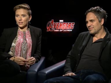 VIDEO: Scarlett Johansson and Mark Ruffalo talk about how Natasha and Bruce work well together in Marvel's "Avengers: Age of Ultron."