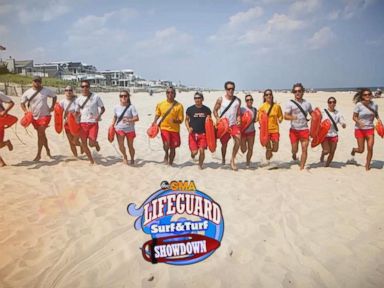 VIDEO: 'GMA' Lifeguard Surf & Turf Showdown 