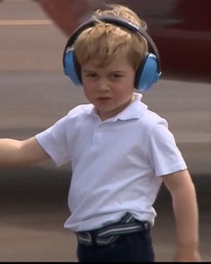 VIDEO: Prince William and Princess Kate brought Prince George to a military air show today that become the "heir" show when George, the third-in-line to the British throne, captivated both the show's spectators and pilots and air personnel alike.