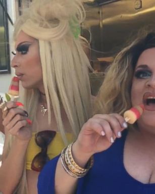 VIDEO: RuPaul's Drag Race Contestants Hand Out Free Ice Cream in NYC