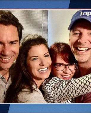 VIDEO: Sean Hayes, Megan Mullally, Debra Messing and Eric McCormack were photographed together to the delight of fans.