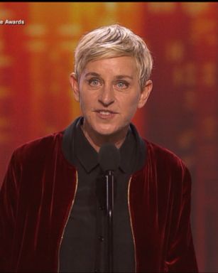 VIDEO: Ellen DeGeneres made People's Choice Awards history Wednesday night, winning three trophies to bring her lifetime total wins to 20, the most of any person in the award show's history.