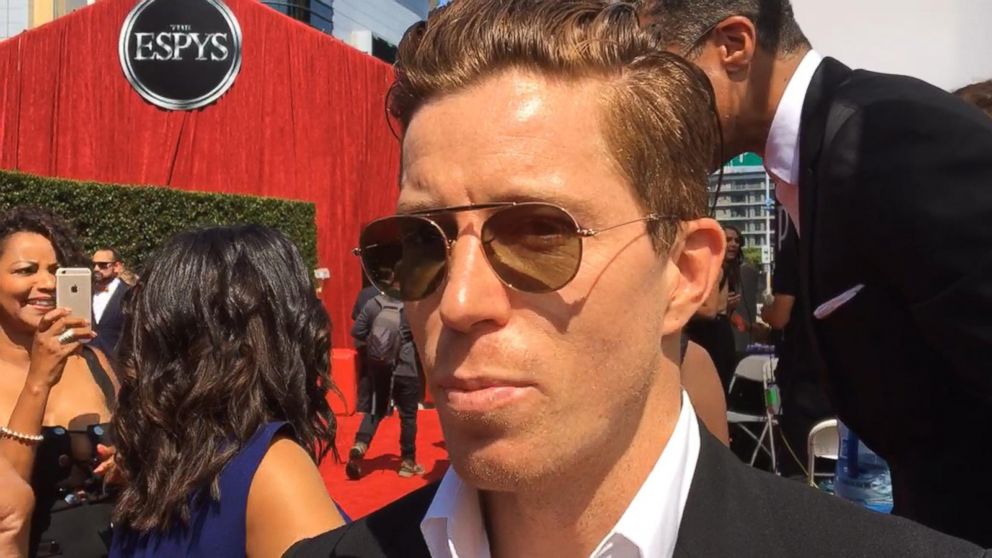 Professional snowboarder Shaun White walks the red carpet for the