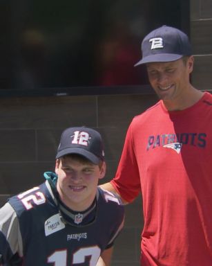 VIDEO: Super Bowl MVP Tom Brady spends the morning with nine Make-A-Wish children, fielding questions and signing autographs.