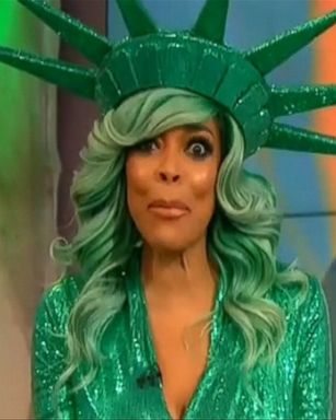 Williams was wearing a Statue of Liberty costume for Halloween and was introducing a guest when she started to sway and dropped to the floor.