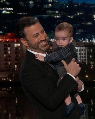 VIDEO: Jimmy Kimmel returned to the stage on Monday after a week-long hiatus and he brought a tiny surprise along with him: his 7-month-old son Billy. 