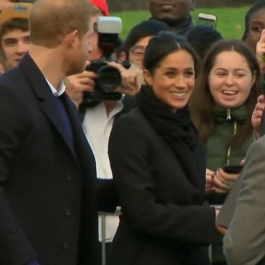 VIDEO: Harry, 33, and Markle, 36, were greeted by cheering fans at Cardiff Castle in Wales.