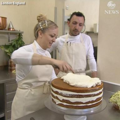 VIDEO: Royal wedding baker puts finishing touches to cake