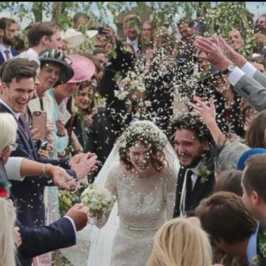 VIDEO: The two tied the knot Saturday inside Kirkton of Rayne church in Scotland.