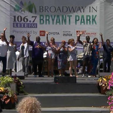 VIDEO: Casts of Disney on Broadway shows perform in New York City Park