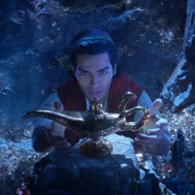 VIDEO: The sneak peek is little more than that: mostly glimpses of director Guy Ritchie's vision of the fictitious port city of Agrabah as the parrot Iago flies overhead.