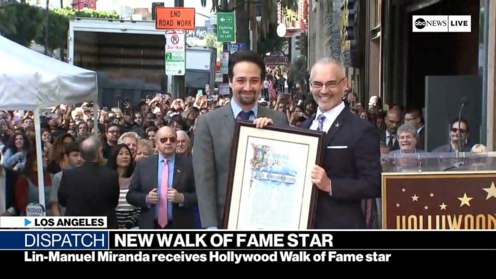 Lin manuel miranda walk of online fame