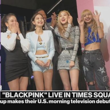 VIDEO: Female K-pop girl group 'BLACKPINK' make their US morning television debut on 'GMA'