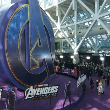 VIDEO: Purple carpet premiere of 'Avengers: Endgame'