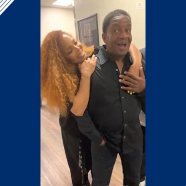 VIDEO: Janet Jackson surprises superfan backstage