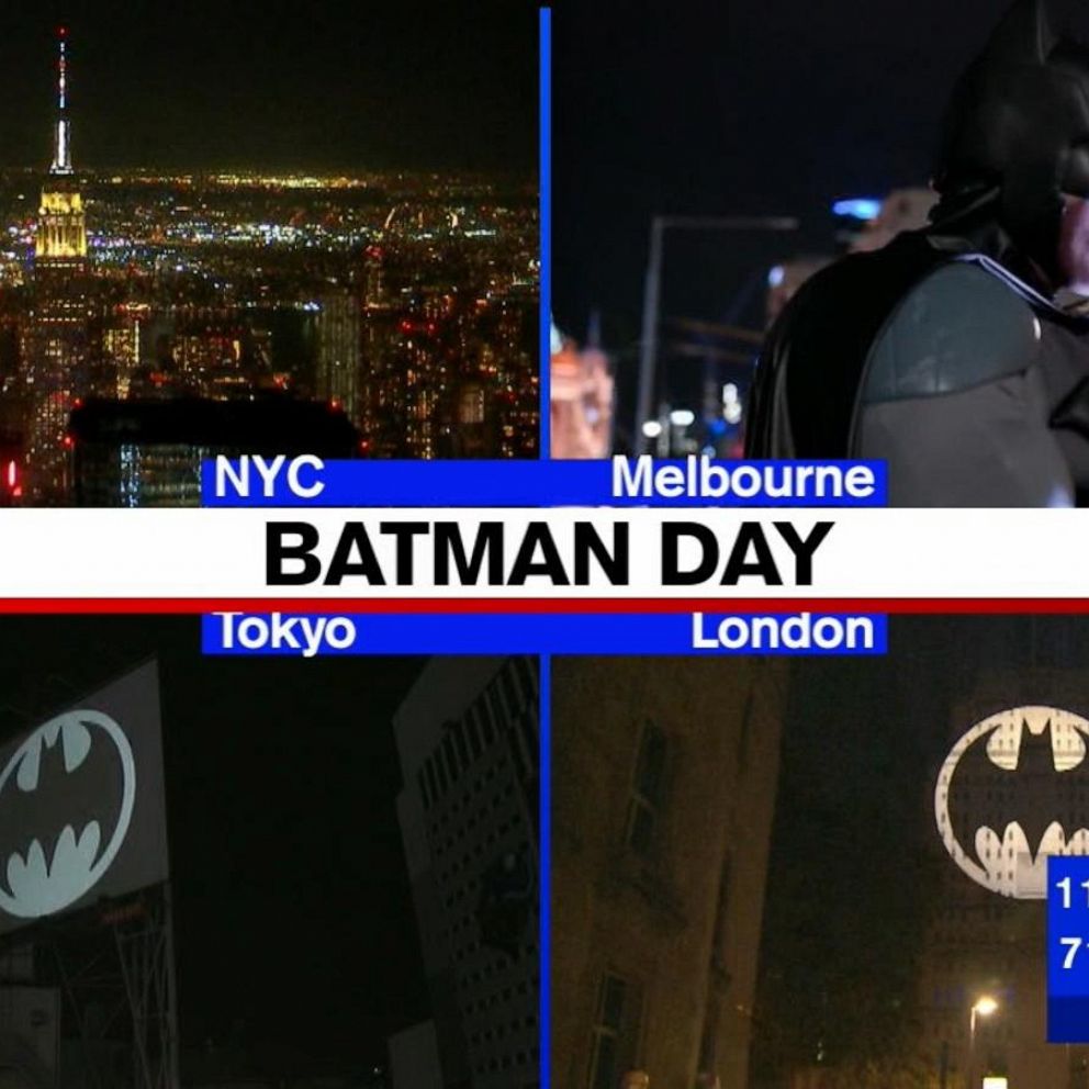 Happy anniversary, Batman: Bat-Signal lights up city skies to celebrate 80th  year - ABC News