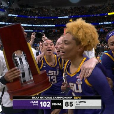 VIDEO: Angel Reese leads LSU to NCAA women’s basketball title over Iowa