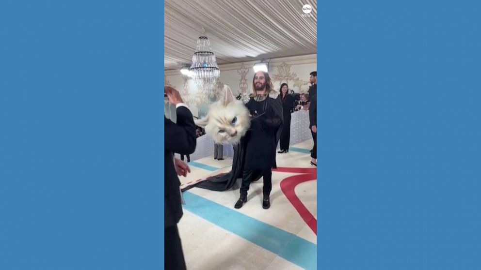 Video Jared Leto wears cat costume to Met Gala ABC News