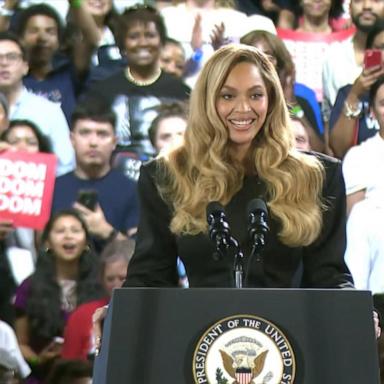 Beyoncé introduces Kamala Harris at Houston rally