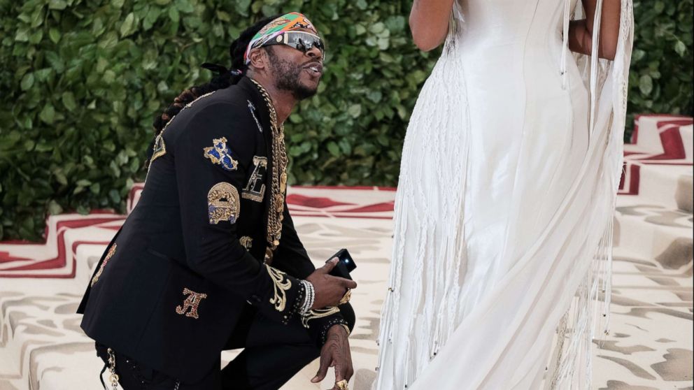 VIDEO: 2 Chainz got down on one knee at the start of the event.