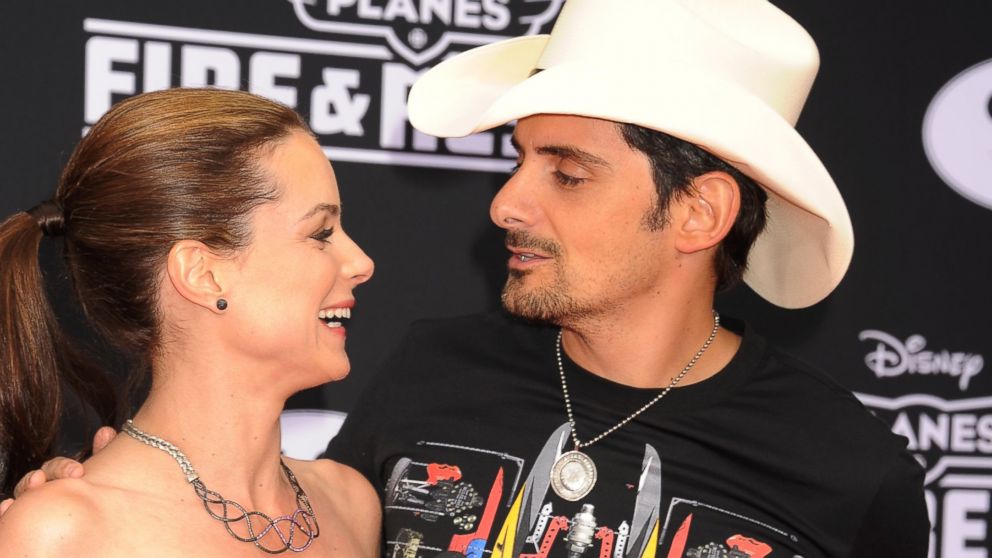 Actress Kimberly Williams-Paisley and singer Brad Paisley arrive at the Los Angeles premiere of Disney's 'Planes: Fire & Rescue' at the El Capitan Theatre, July 15, 2014 in Hollywood, Calif.