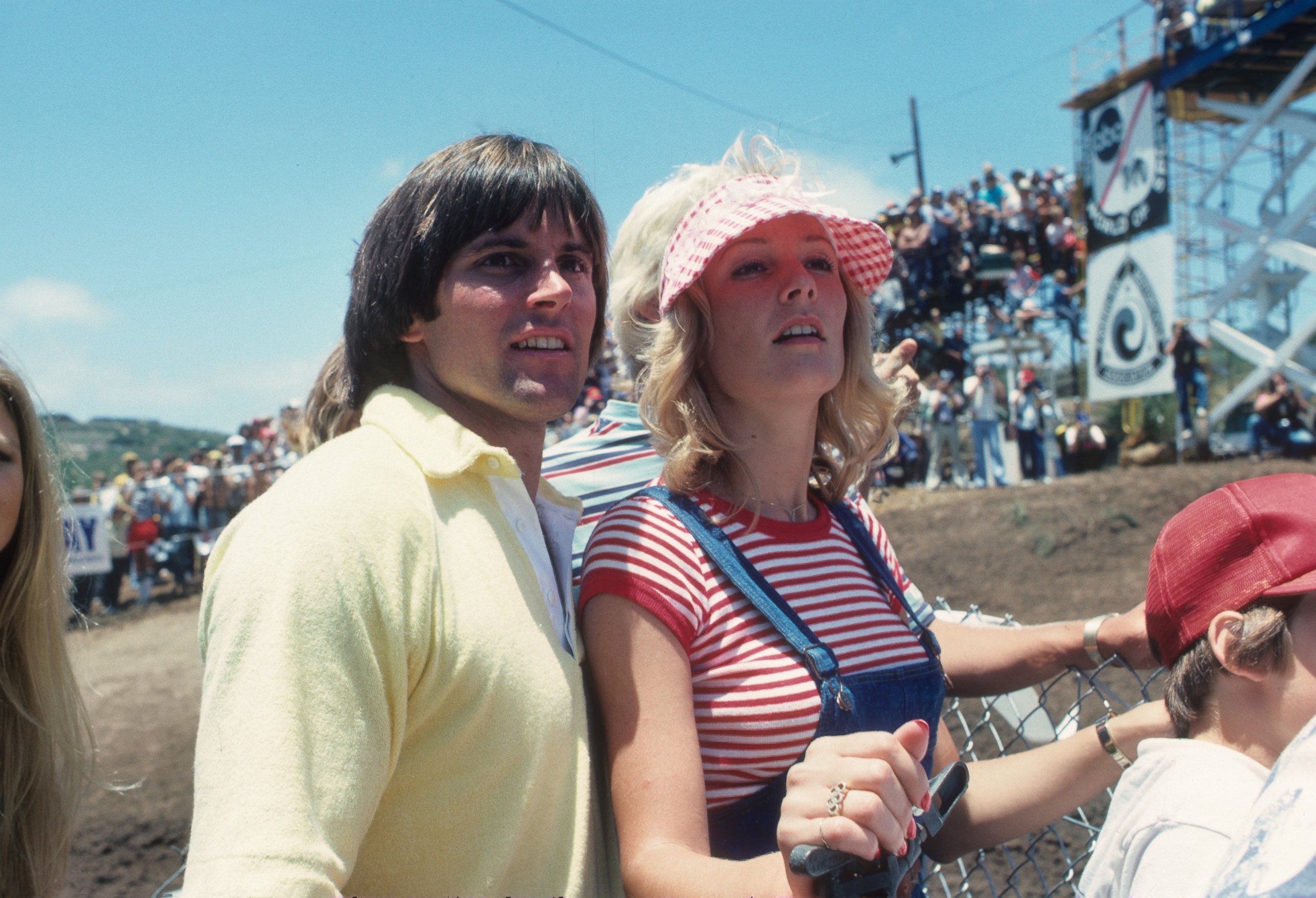 PHOTO: Olympic Gold medalist and ABC Wide World of Sports television personality Bruce Jenner with his wife, Chrystie Crownover attend the Carlsbad US Grand Prix, in Carlsbad, Calif., June 19, 1977. 