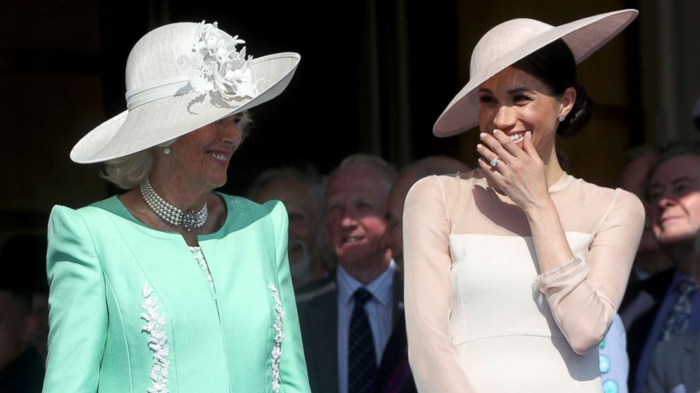 PHOTO: Camilla, Duchess of Cornwall and Meghan, Duchess of Sussex attend The Prince of Wales' 70th Birthday Patronage Celebration held at Buckingham Palace, May 22, 2018, in London.