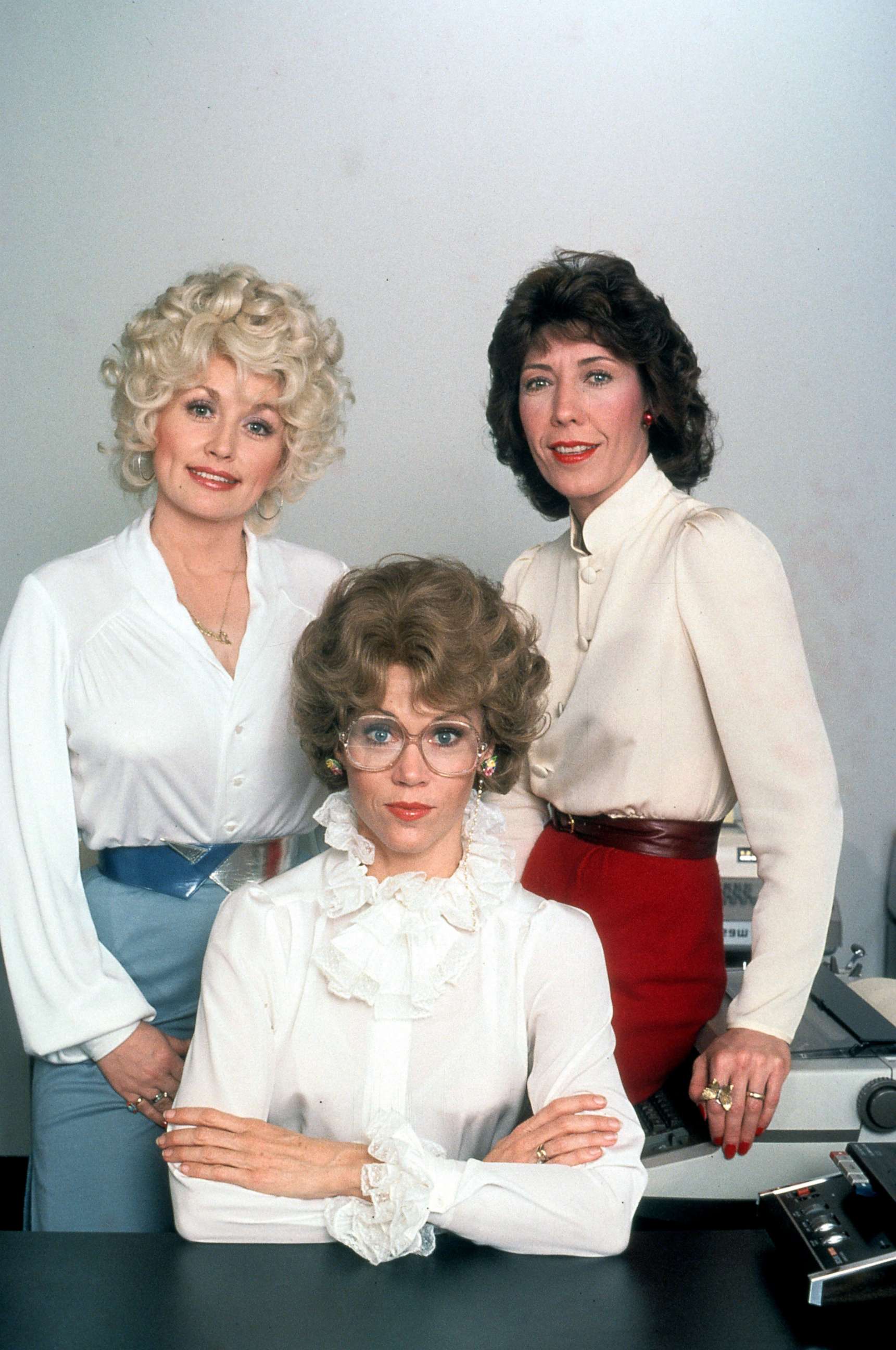 PHOTO: Dolly Parton, Jane Fonda and Lily Tomlin in a publicity portrait for the film "Nine To Five," 1980.