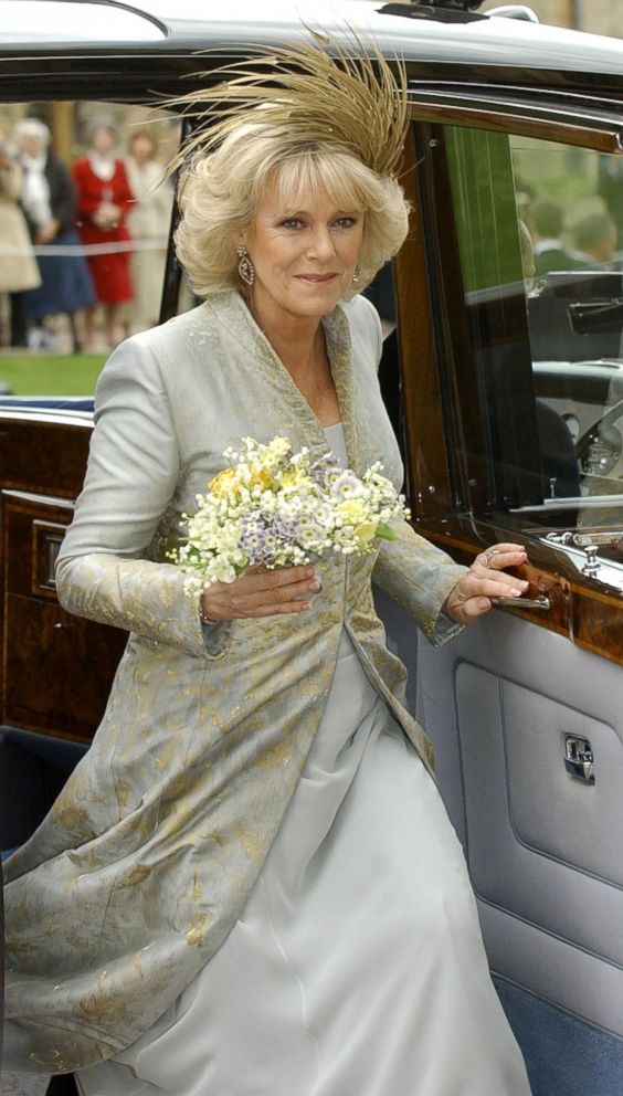 PHOTO: The Duchess of Cornwall, formerly Camilla Parker Bowles, arrives at St Georges Chapel in Windsor Castle after her civil wedding to Prince Charles April 9, 2005. 
