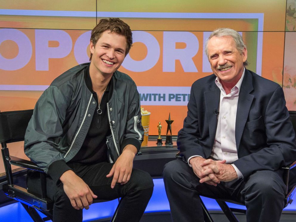 PHOTO: Ansel Elgort, from Baby Drivers, appears on Popcorn with Peter Travers, at the ABC News studios in New York City, June 28, 2017.