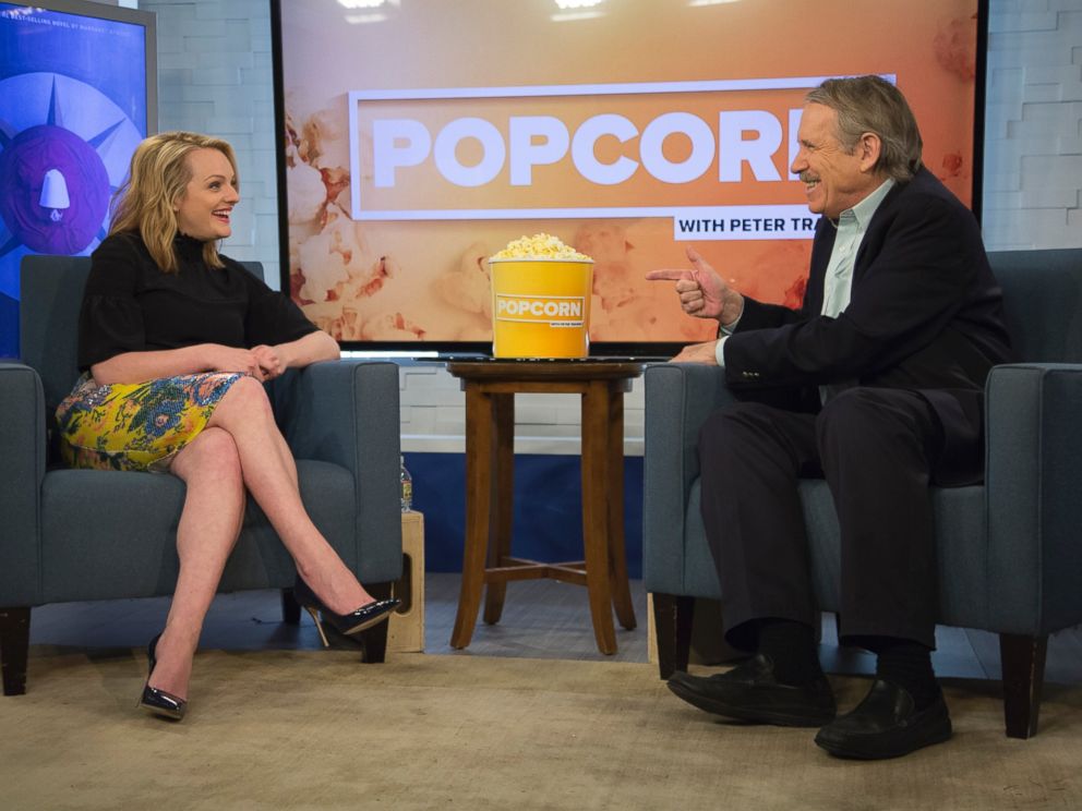 PHOTO: Elisabeth Moss at the ABC News studios in New York, on Popcorn with Peter Travers, May 4, 2017.