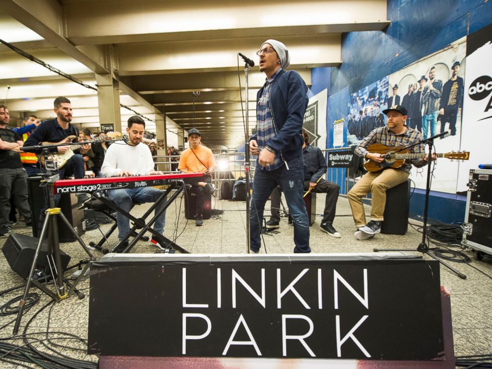 PHOTO: Linkin Park gave a surprise performance at New York Citys Grand Central Terminal as part of Pop-Up Week on GMA.