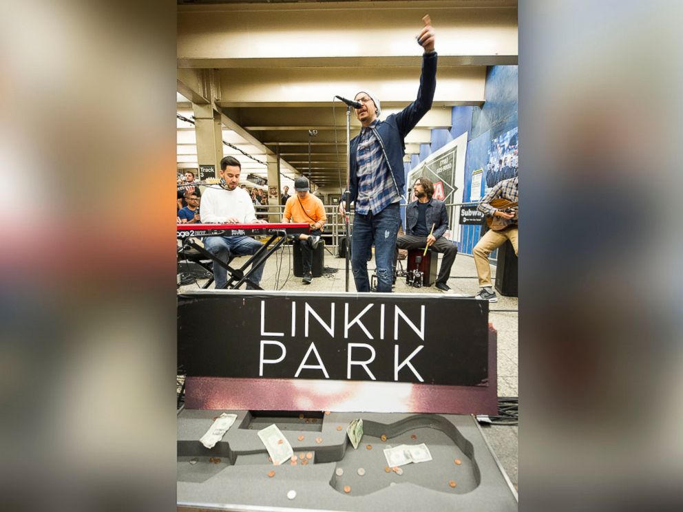 PHOTO: Linkin Park gave a surprise performance at New York Citys Grand Central Terminal as part of Pop-Up Week on GMA.