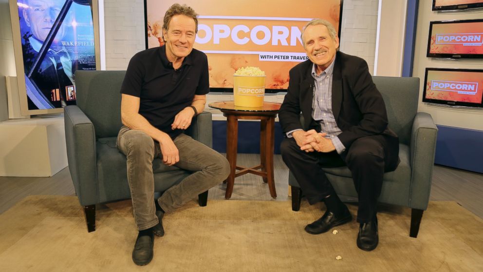 PHOTO: Bryan Cranston and Peter Travers at the ABC News studios in New York, May 19, 2017.