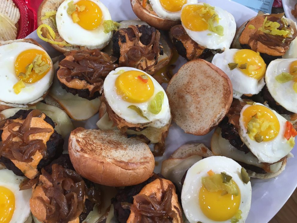 PHOTO: Meshach Cisero, 27, from Washington, D.C., shared his recipe for a double-stacked bison and chorizo burger on "Good Morning America."