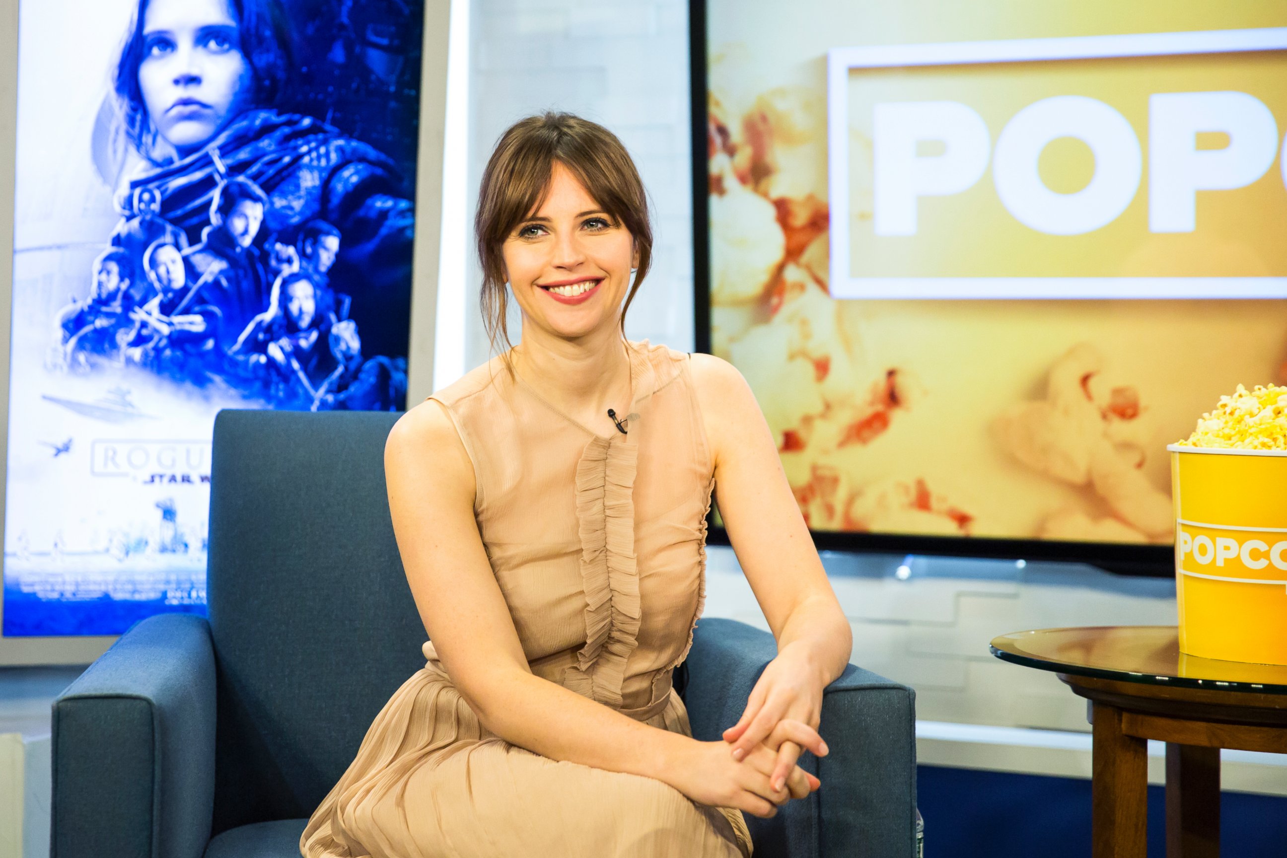 PHOTO: Felicity Jones appears here on "Popcorn With Peter Travers."