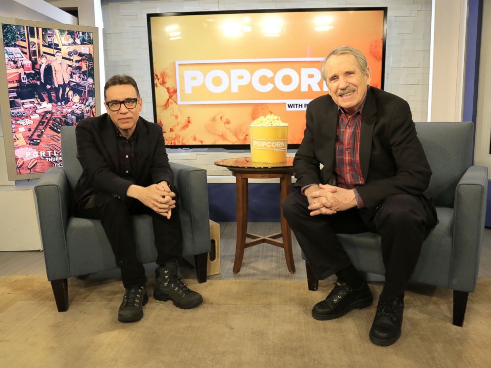 PHOTO: Fred Armisen and Peter Travers are seen here at the ABC News studios in New York, Feb. 9, 2017.