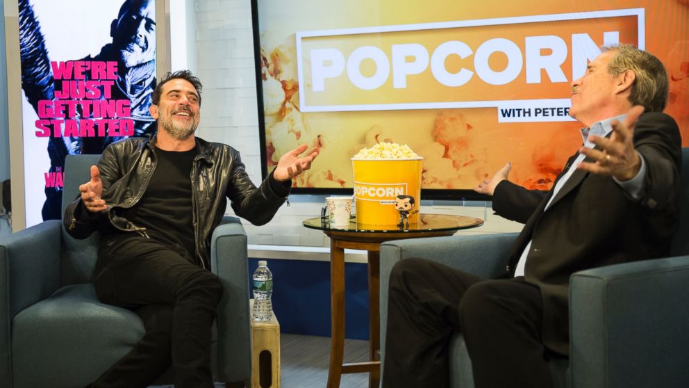 PHOTO: Jeffrey Dean Morgan is seen here with Peter Travers at the ABC Studios in New York, Nov. 30, 2016. 