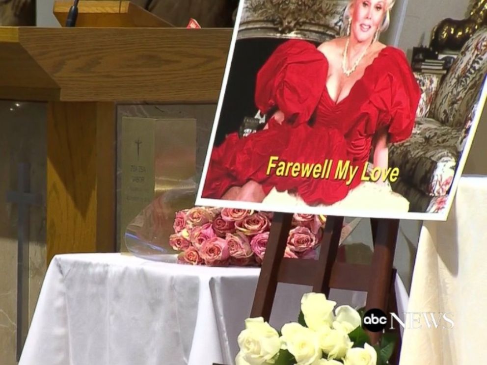Inside Zsa Zsa Gabors Funeral In Beverly Hills Farewell My Love Abc News 8628