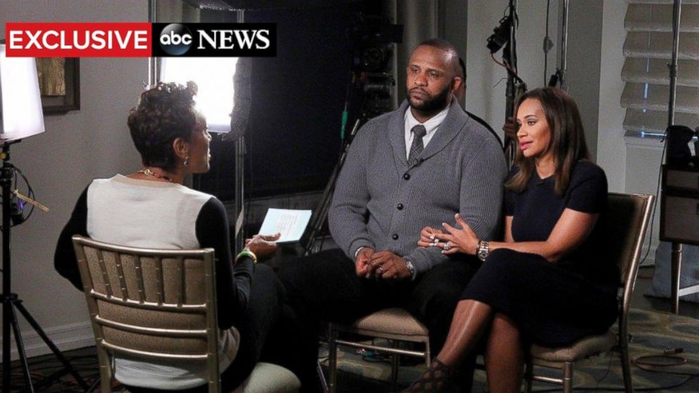 Robin Roberts' exclusive interview with NY Yankees pitcher CC Sabathia and his wife Amber airs on "Good Morning America," Nov. 6, 2105.