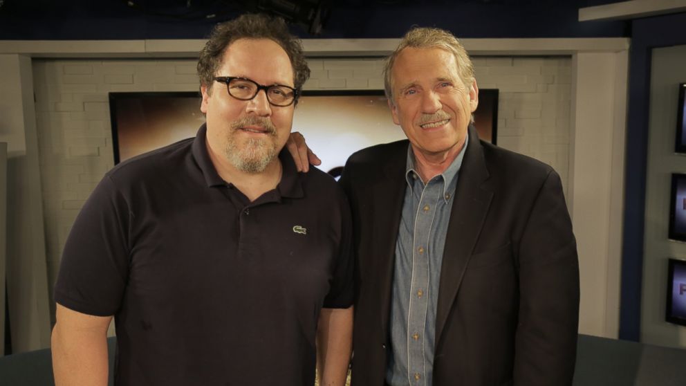 PHOTO:Jon Favreau and Peter Travers at the ABC Headquarters in New York, April 7, 2016.  