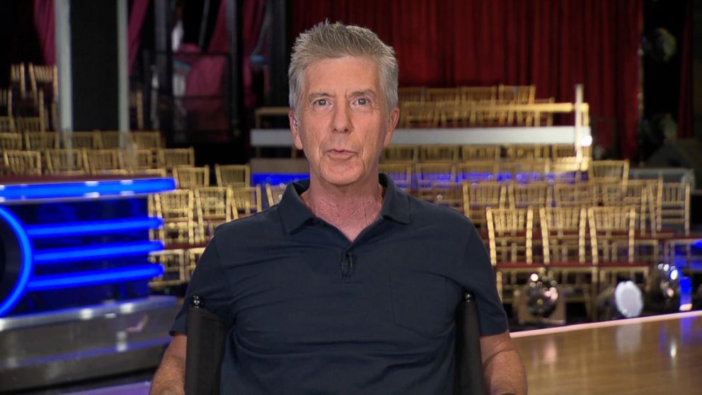 PHOTO: Dancing With the Stars host Tom Bergeron appeared on "GMA," Sept 13, 2016 following last night's Ryan Lochte protesters incident. 