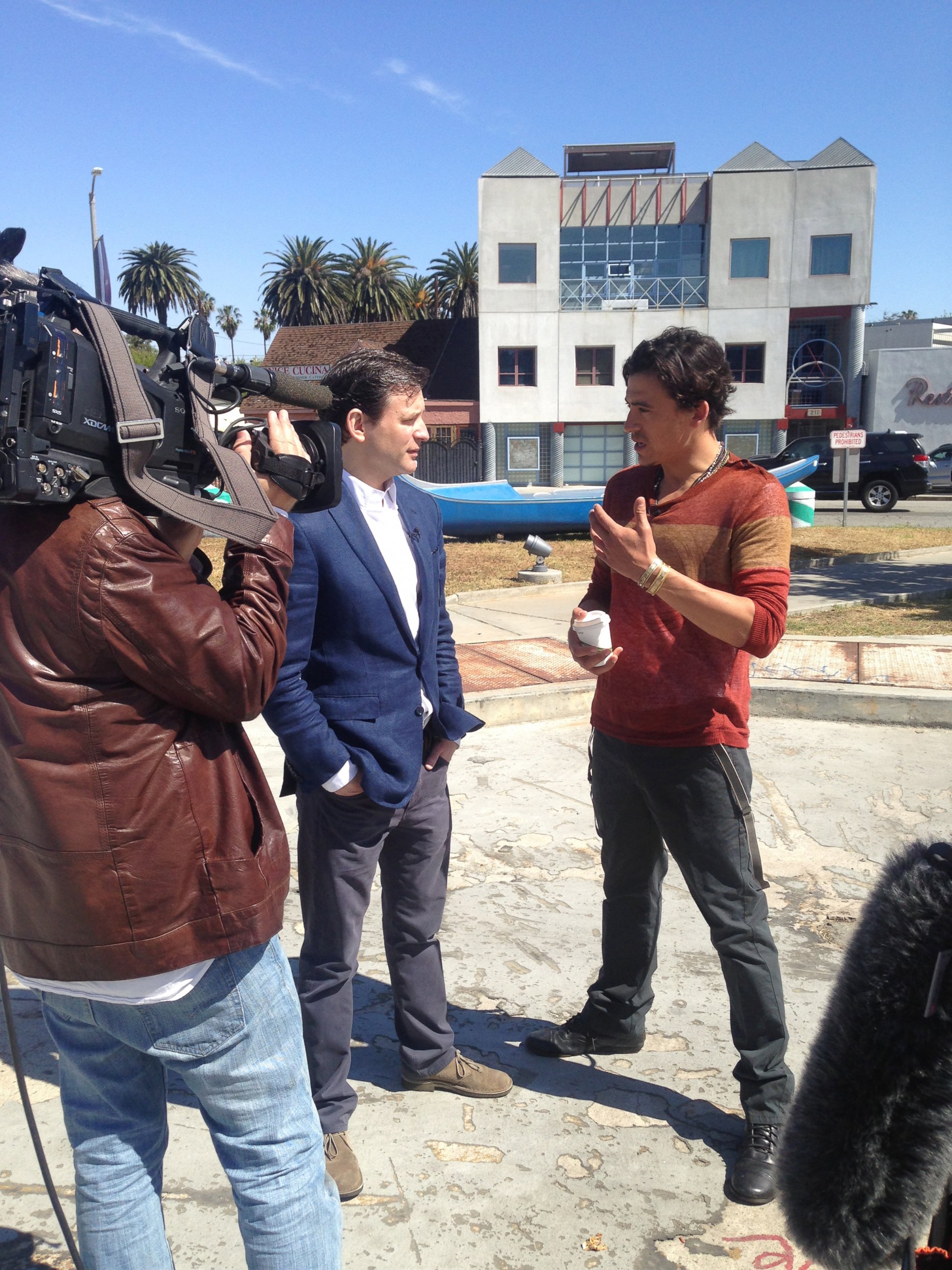 PHOTO: Andrew Keegan, right, is shown here with ABC's Dan Harris, right, during an interview with "Nightline."