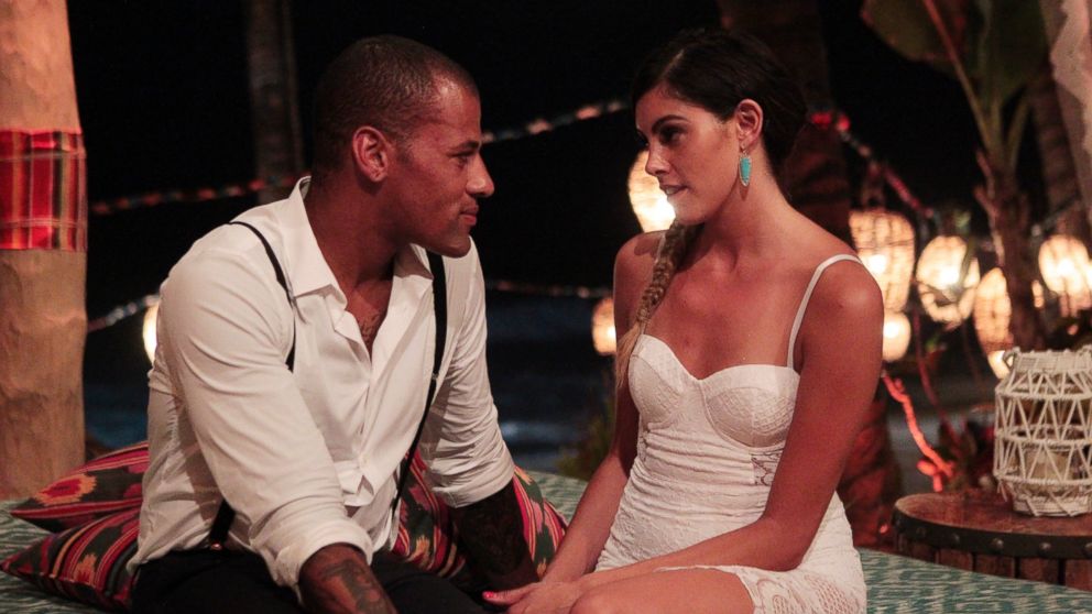 Grant Kemp and Lace Morris are seen here in an episode of "Bachelor in Paradise."