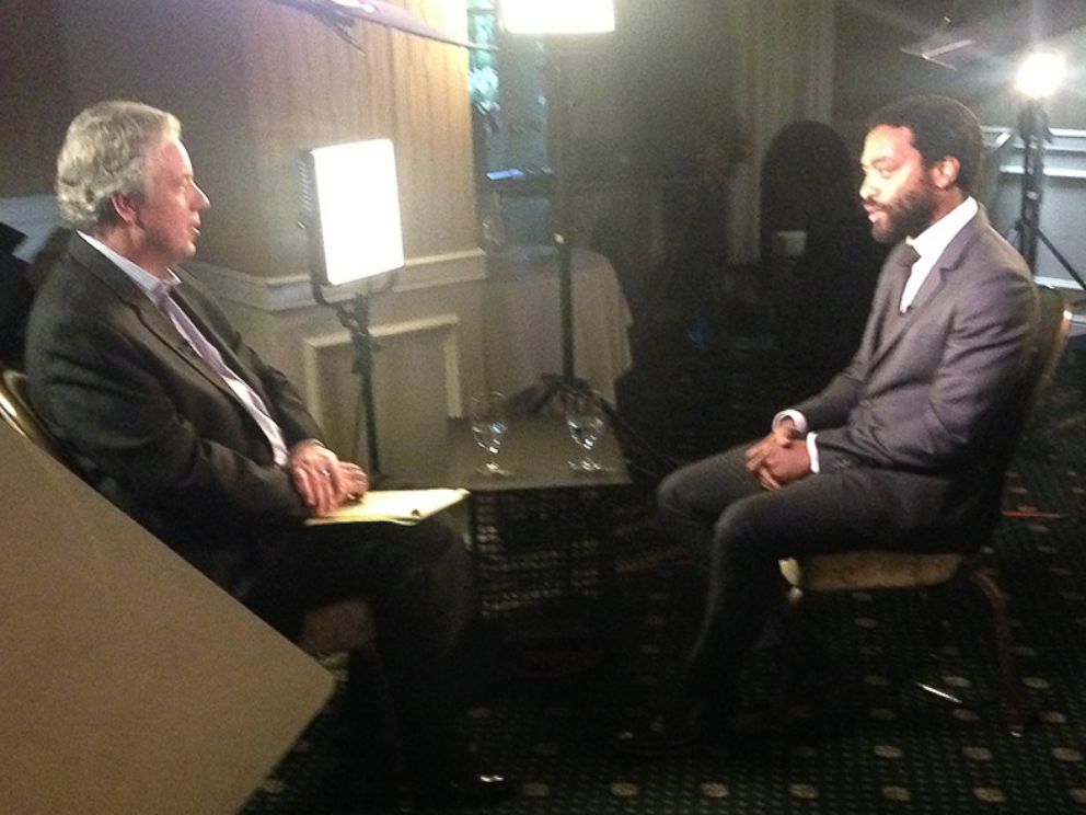 PHOTO: Chiwetel Ejiofor, who has just been Oscar nominated for his starring role in "12 Years a Slave," talks with Chris Connelly for "Nightline."